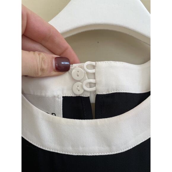 Edward Achour Paris Colorblock Sleeveless Blouse Black White Italy 36‎ US4 - Picture 4 of 11